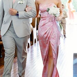 Revelry Pink Floral bridesmaid dress